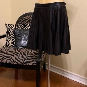 Theory Leather Skirt